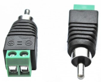 Разъем RCA штекер с клеммной колодкой