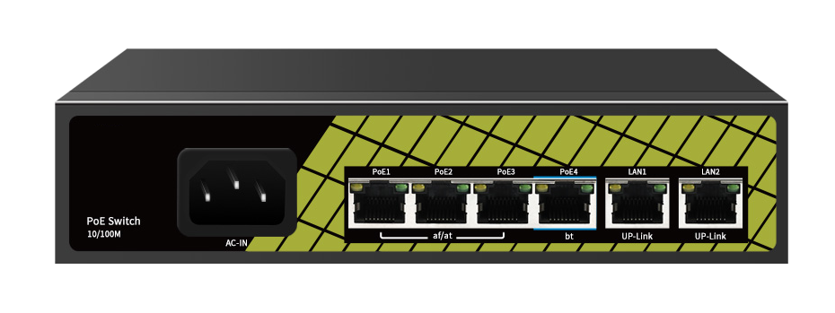 PoE коммутатор TSn-4FP6F2 4-канальный